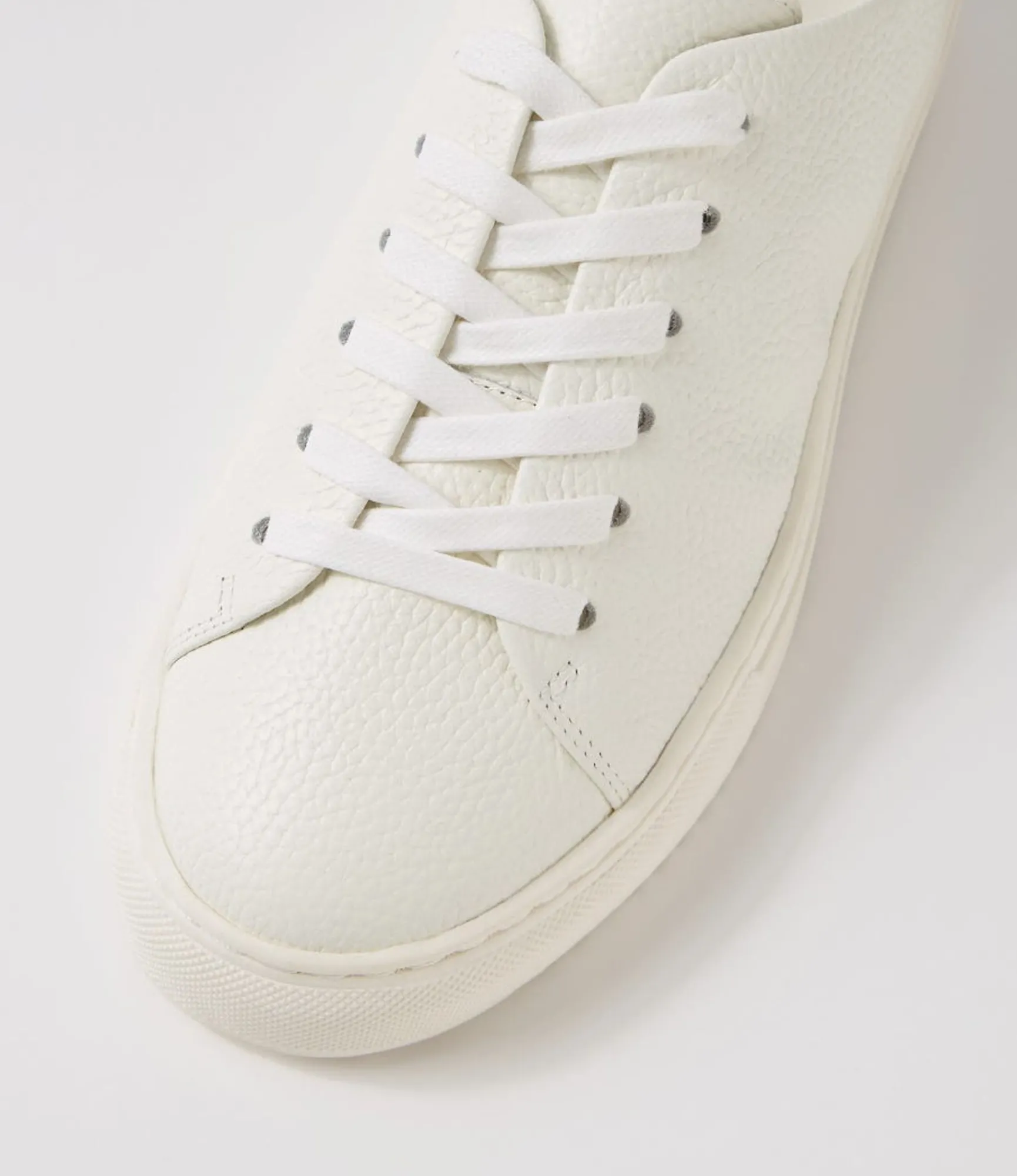 Outlet Midas Shoes Abygail White Silver Tumble Leather Sneakers