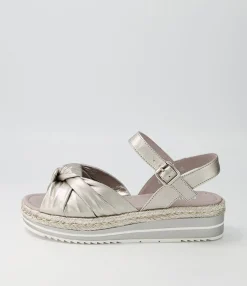 New Midas Shoes Adeline Argento Rope Leather Sandals
