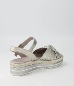 New Midas Shoes Adeline Argento Rope Leather Sandals