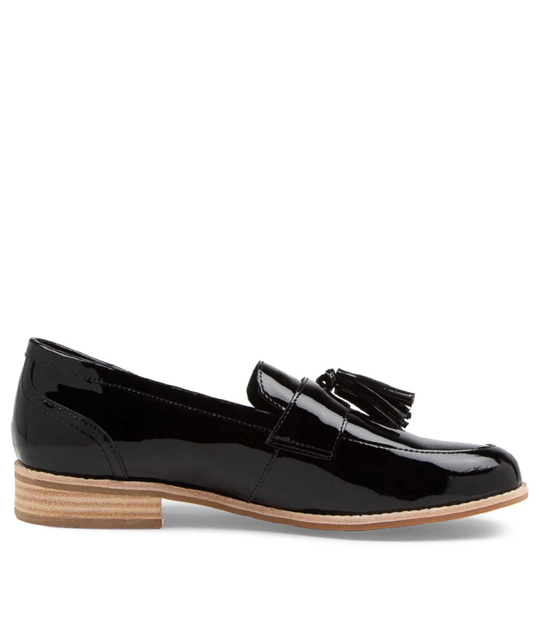 Fashion Midas Shoes Adream Black Patent Leather Loafers