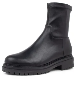 Best Midas Shoes Aila Black Stretch Ankle Boots