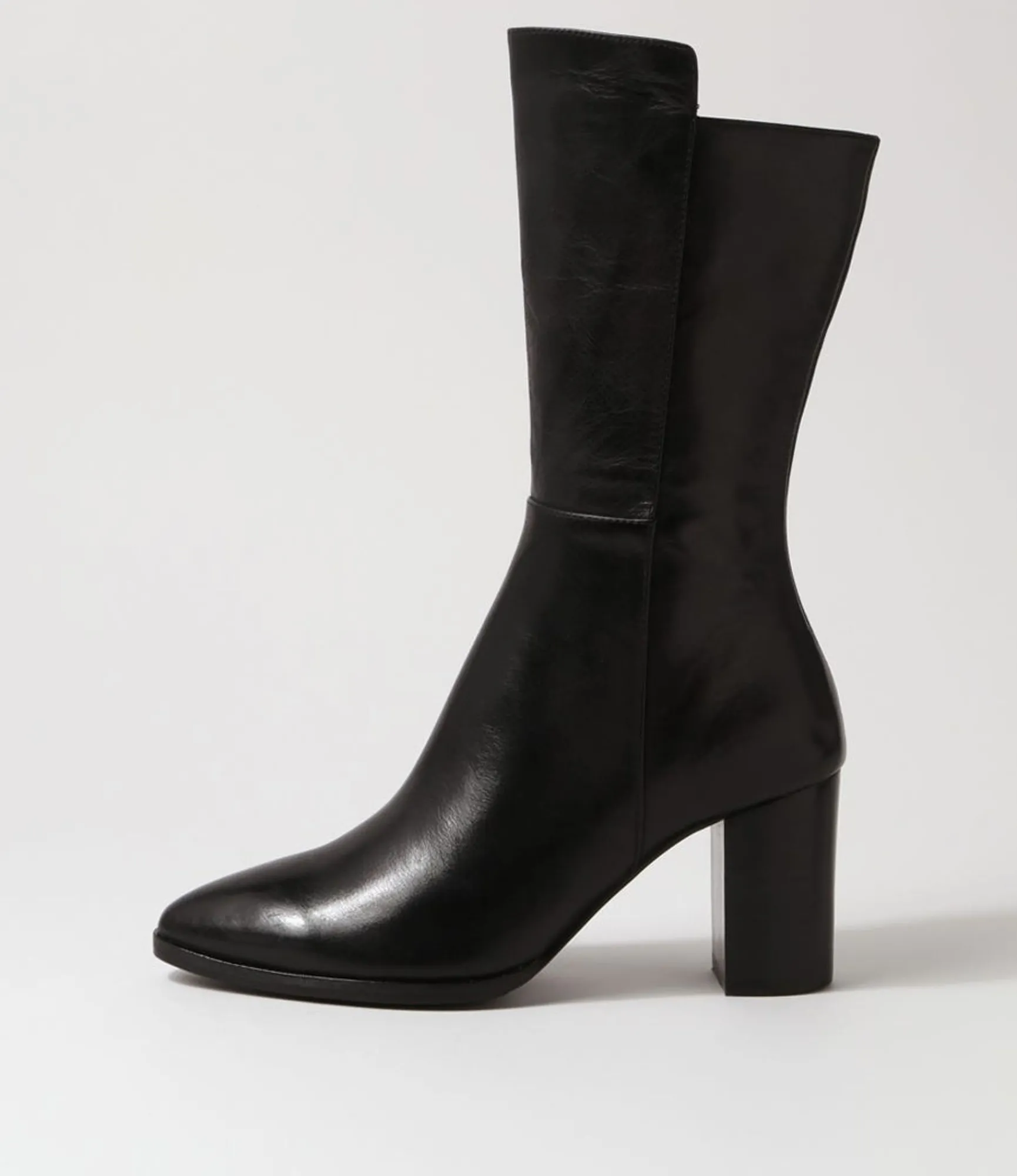 Clearance Midas Shoes Ainslee Black Leather Calf Boots