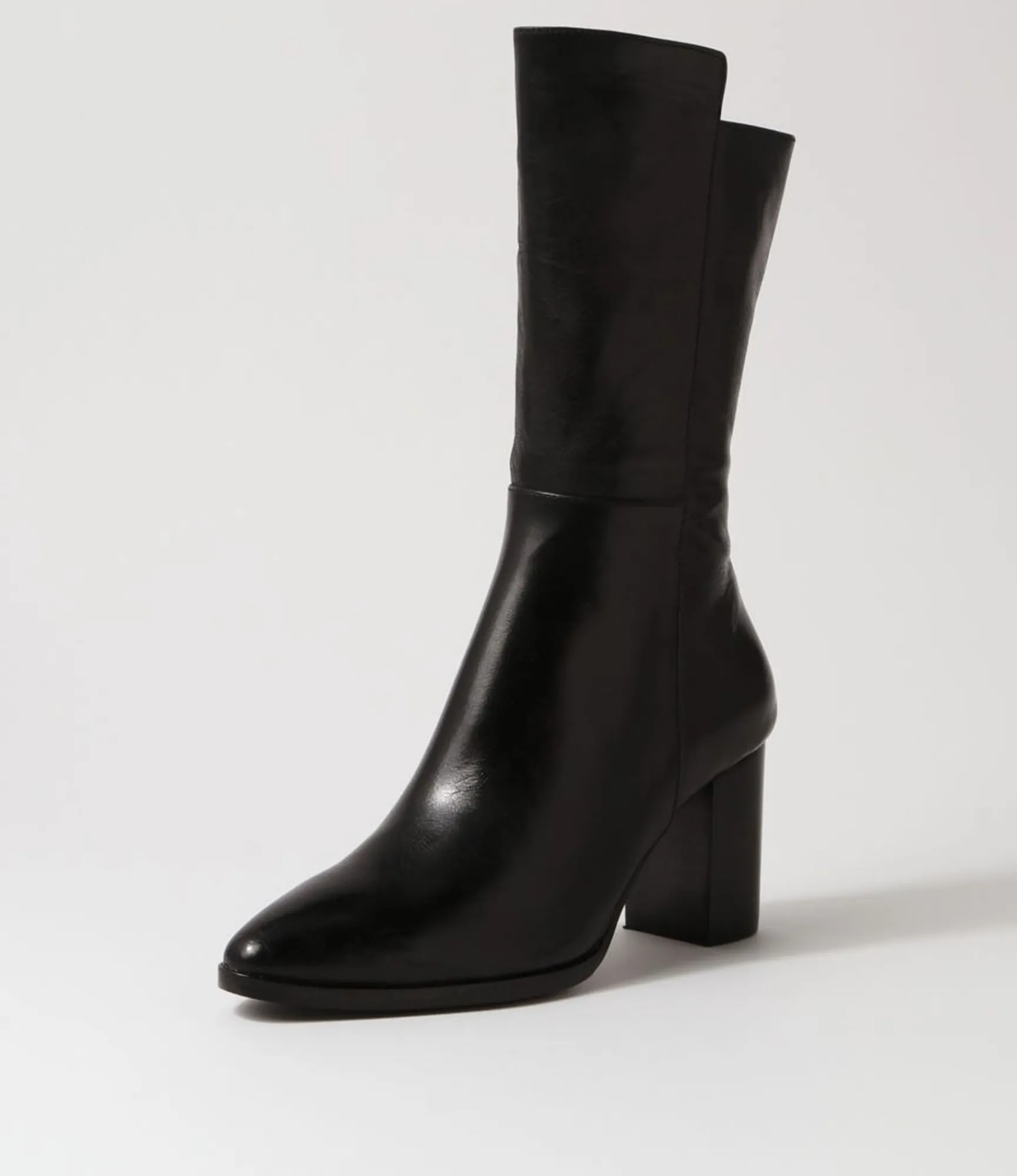 Clearance Midas Shoes Ainslee Black Leather Calf Boots
