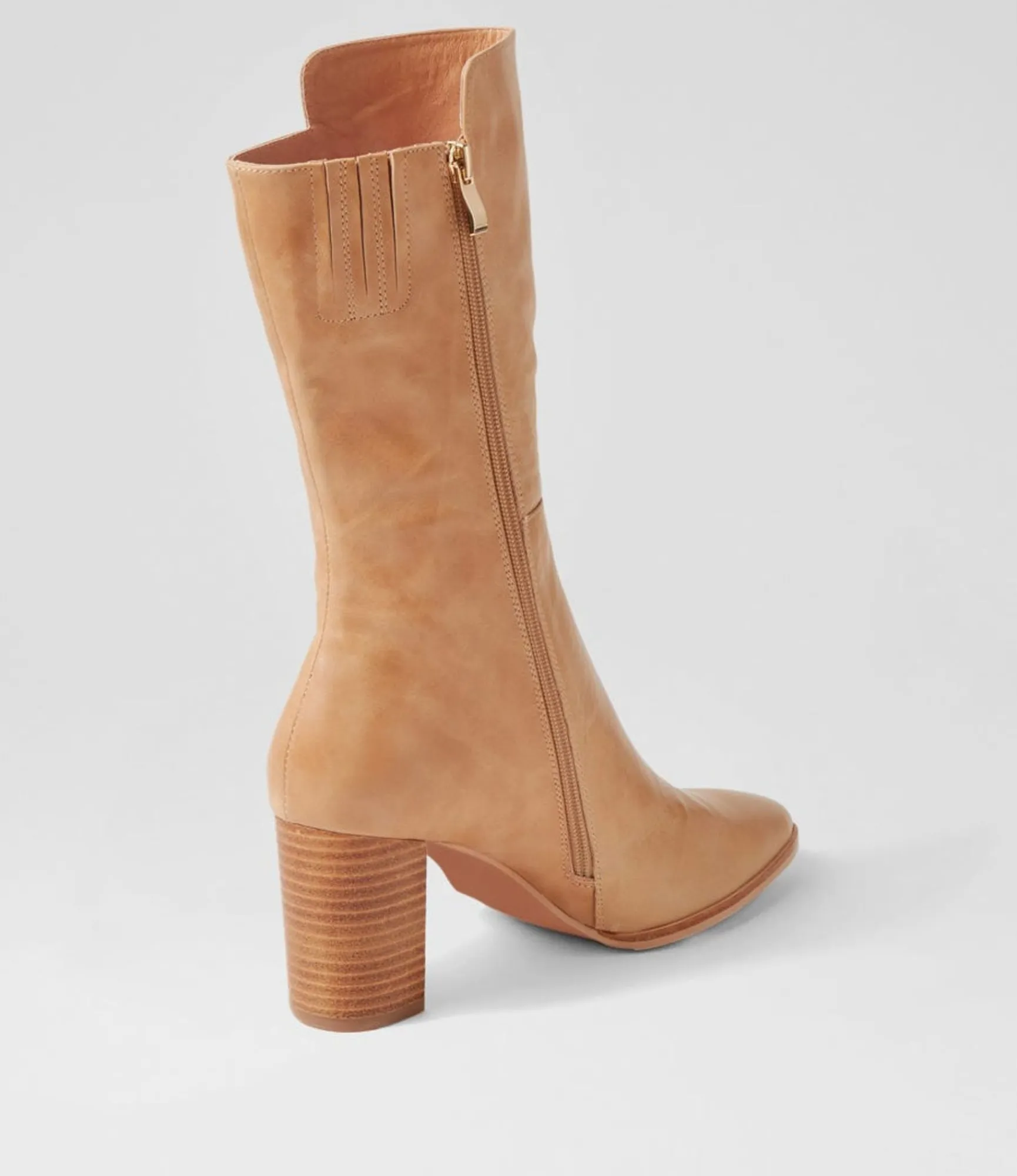 Outlet Midas Shoes Ainslee Cappuccino Leather Calf Boots