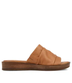 Online Midas Shoes Alio Tan Leather Slides