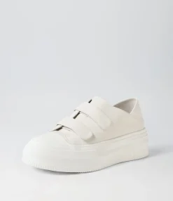 Best Sale Midas Shoes Alpines White Leather Stitch Sneakers