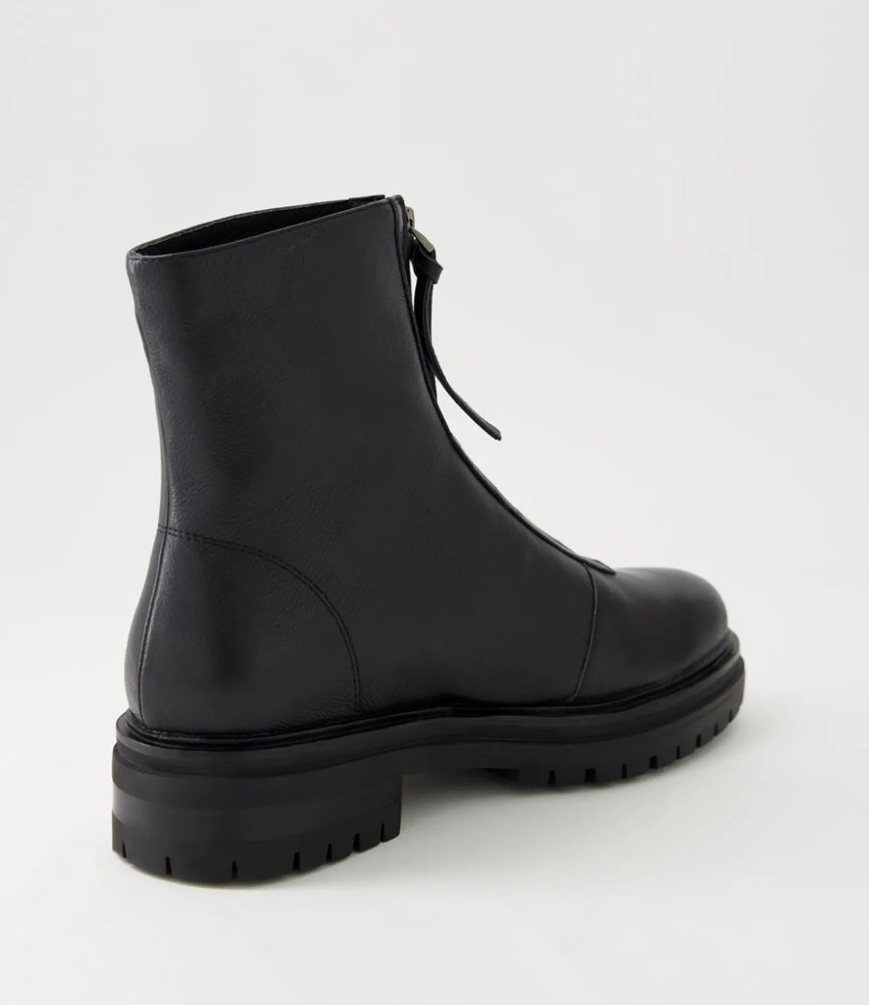 Discount Midas Shoes Alund Black Leather Ankle Boots