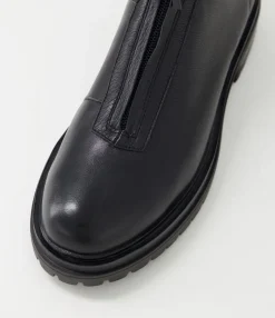 Discount Midas Shoes Alund Black Leather Ankle Boots