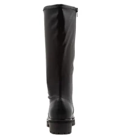 Best Midas Shoes Alust Black Stretch Knee High Boots