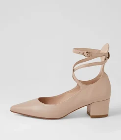 Sale Midas Shoes Alyiahe Nude Leather Heels