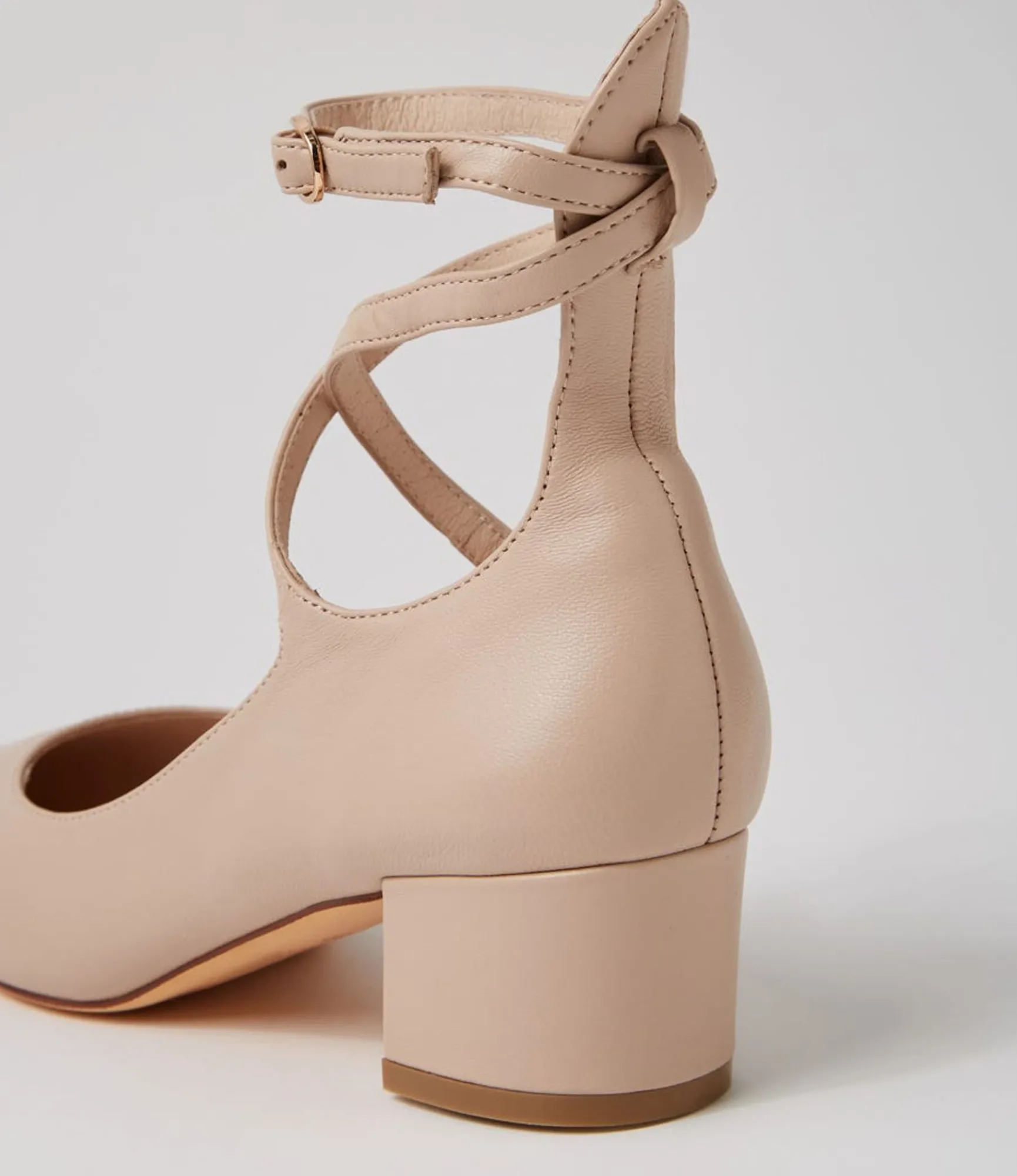 Sale Midas Shoes Alyiahe Nude Leather Heels
