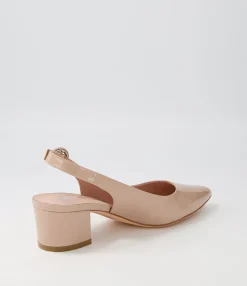 Best Sale Midas Shoes Amali Latte Patent Leather Pump Heels