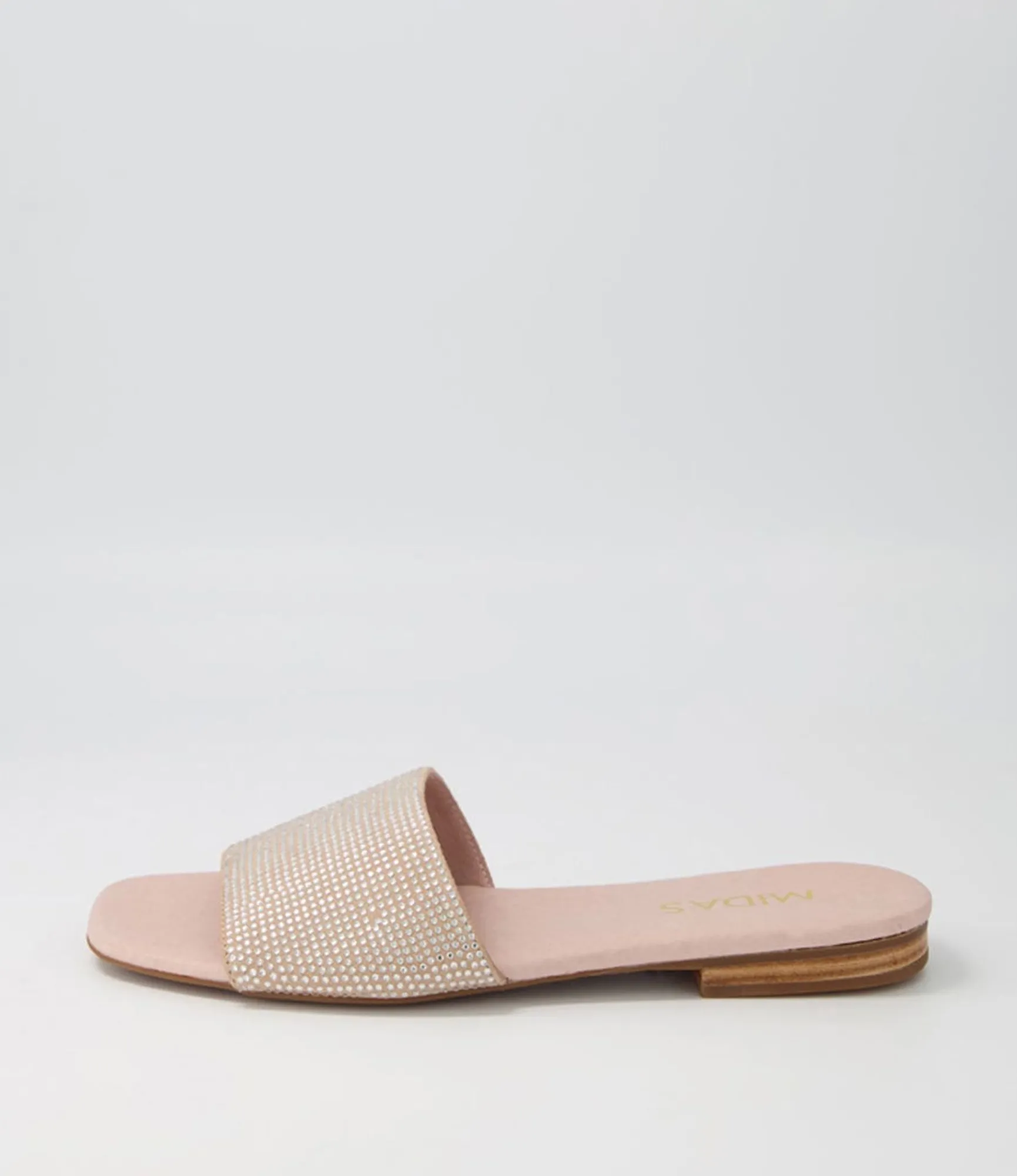 Sale Midas Shoes Aparti Silver Nude Jewels Suede Slides