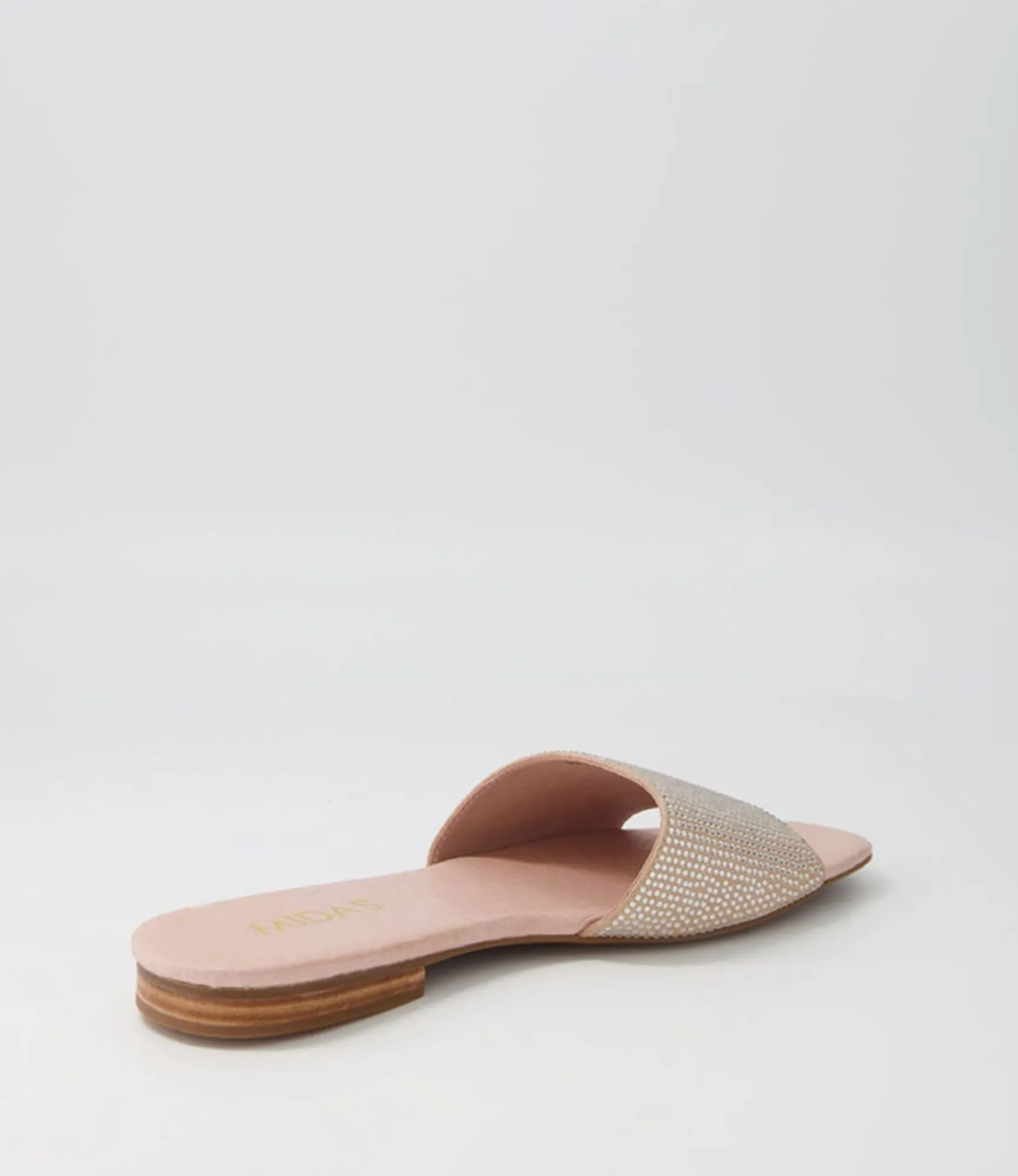 Sale Midas Shoes Aparti Silver Nude Jewels Suede Slides