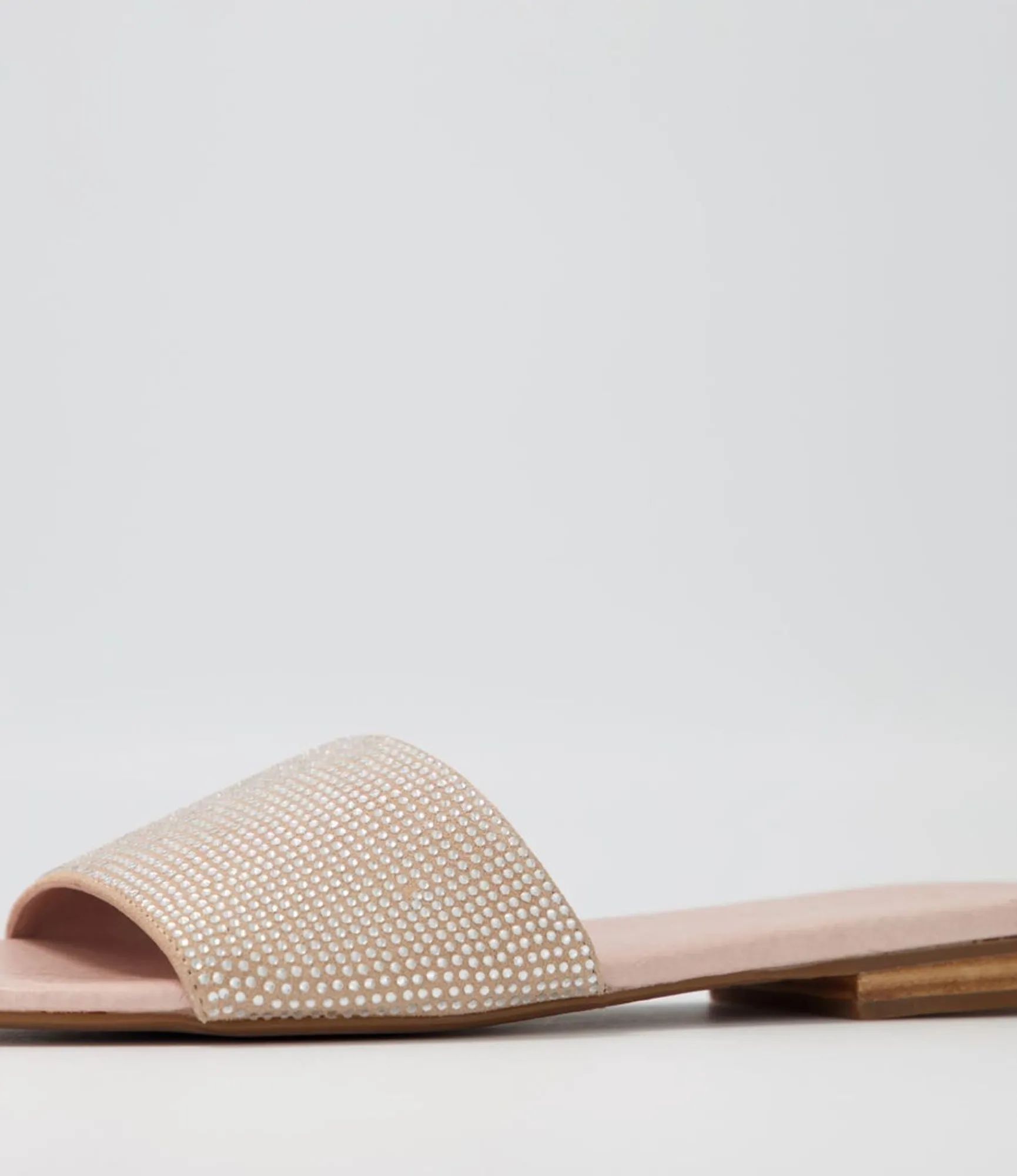 Sale Midas Shoes Aparti Silver Nude Jewels Suede Slides