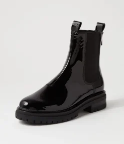 Shop Midas Shoes Apparent Black Patent Leather Chelsea Boots