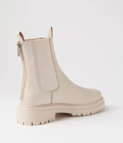 Hot Midas Shoes Apparent Cream Leather Chelsea Boots