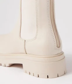 Hot Midas Shoes Apparent Cream Leather Chelsea Boots