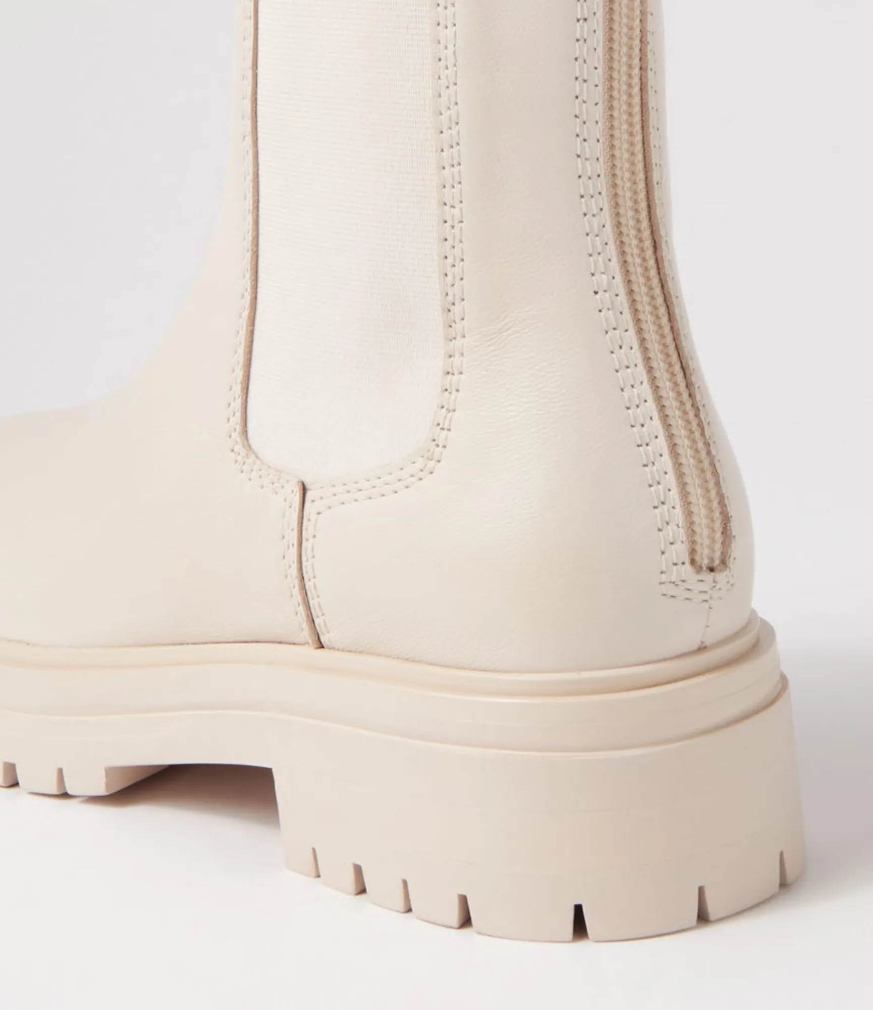 Hot Midas Shoes Apparent Cream Leather Chelsea Boots