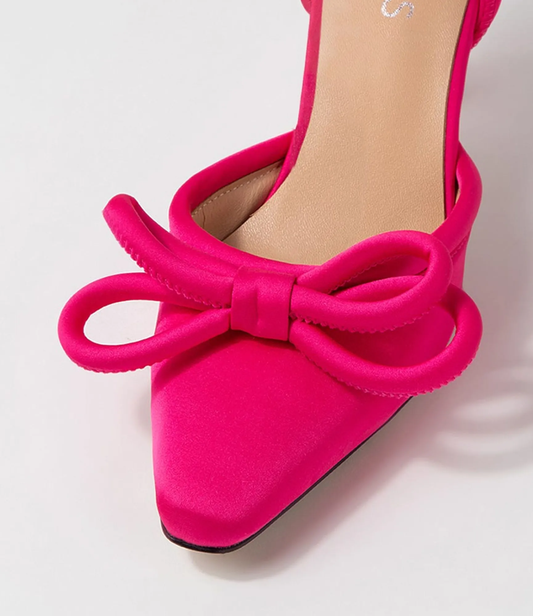 Clearance Midas Shoes Arabell Fuchsia Satin Heels