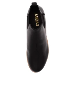 Cheap Midas Shoes Arbour Black Leather Chelsea Boots