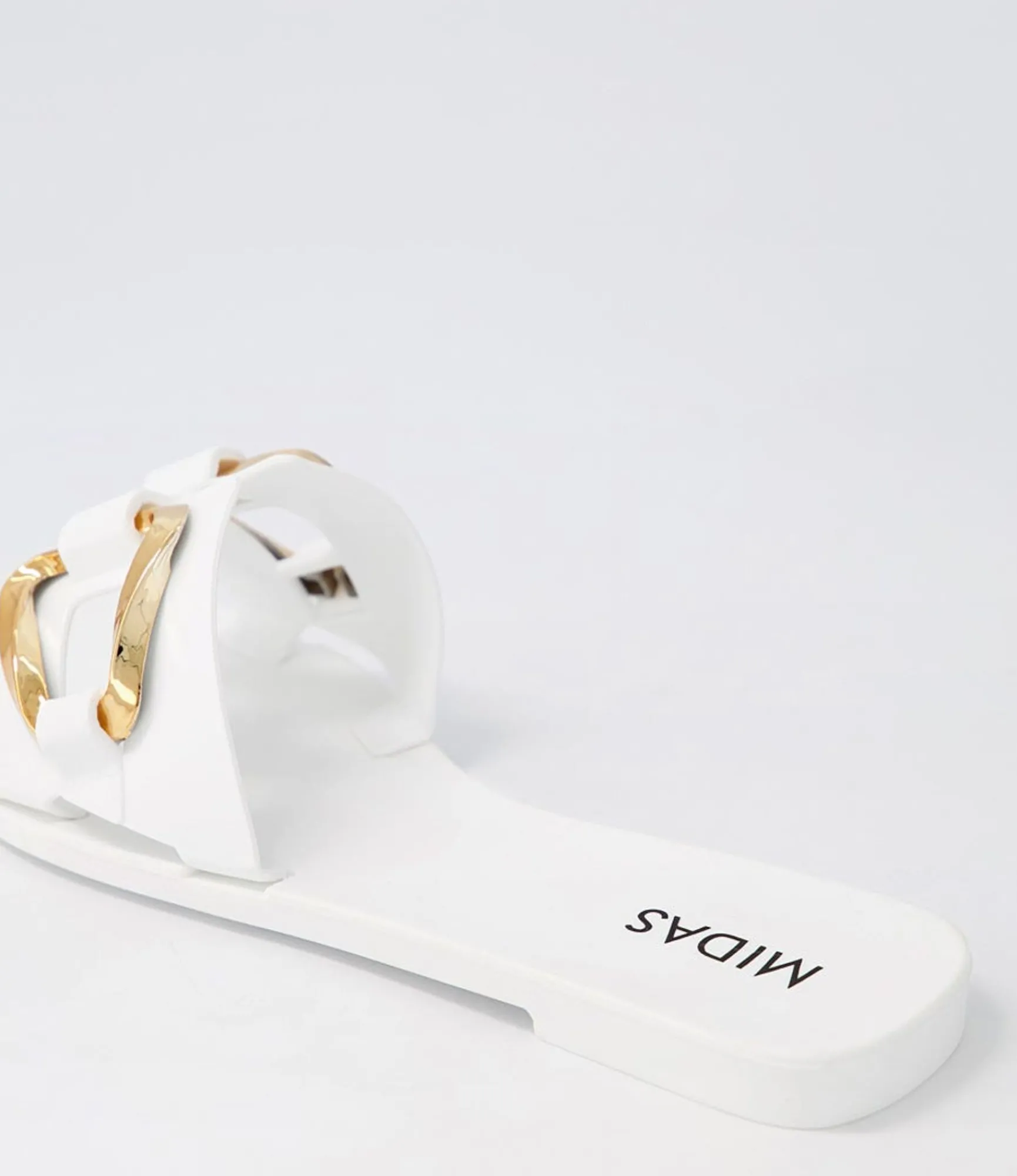 Online Midas Shoes Ariane White Gold Jelly Slides