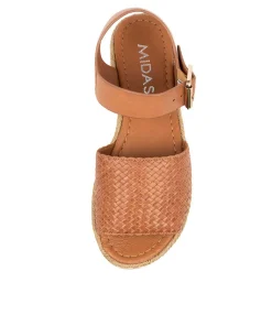 Cheap Midas Shoes Arli Tan Weave-Leather