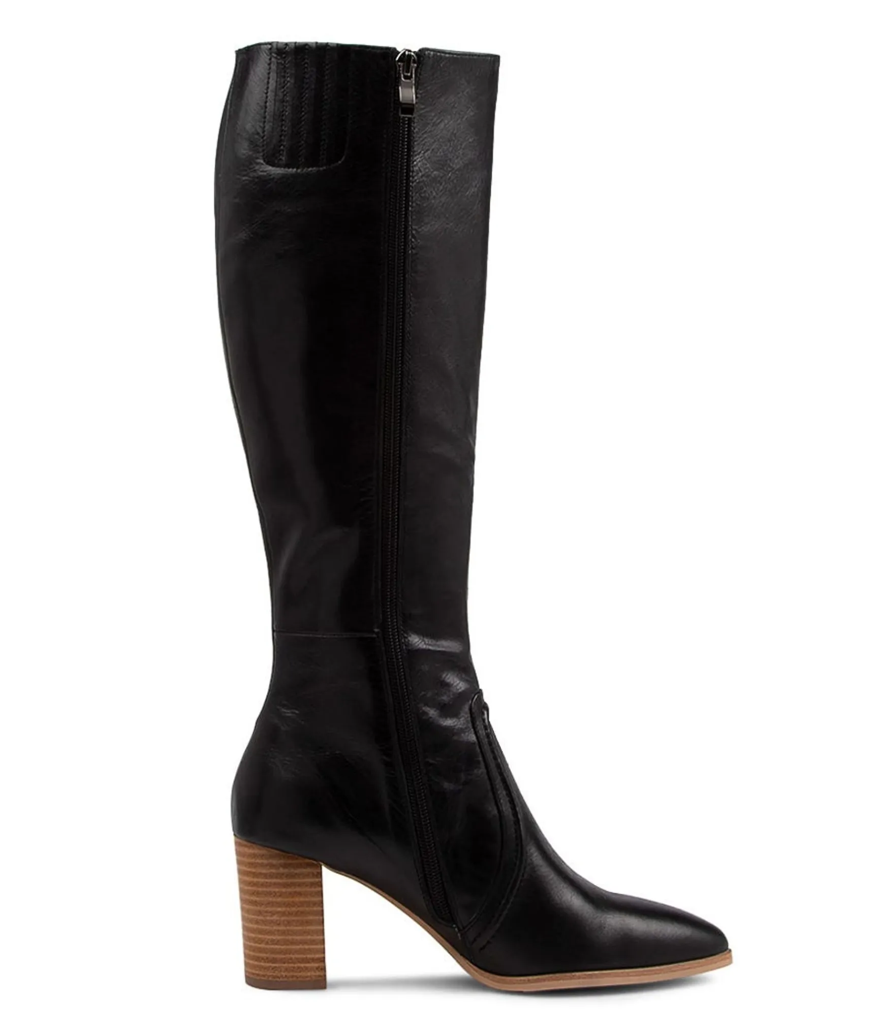 Fashion Midas Shoes Armin Black Leather Knee High Boots Nh