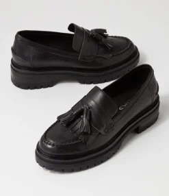 Fashion Midas Shoes Arren Black Leather Loafers