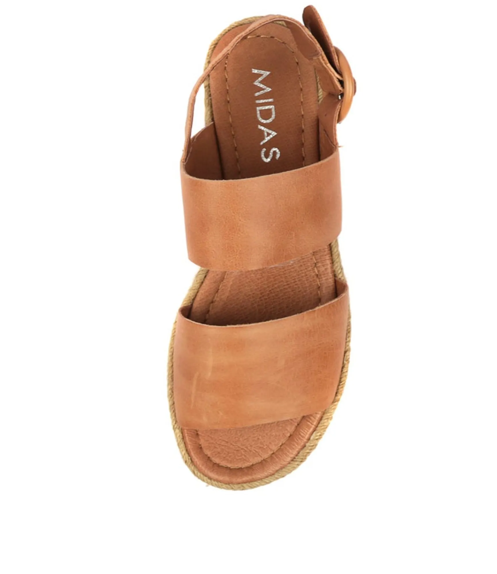 Fashion Midas Shoes Athens Dk Tan Leather