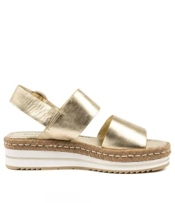 Online Midas Shoes Athens Pale Gold Leather