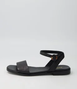 Store Midas Shoes Atila Black Leather Sandals
