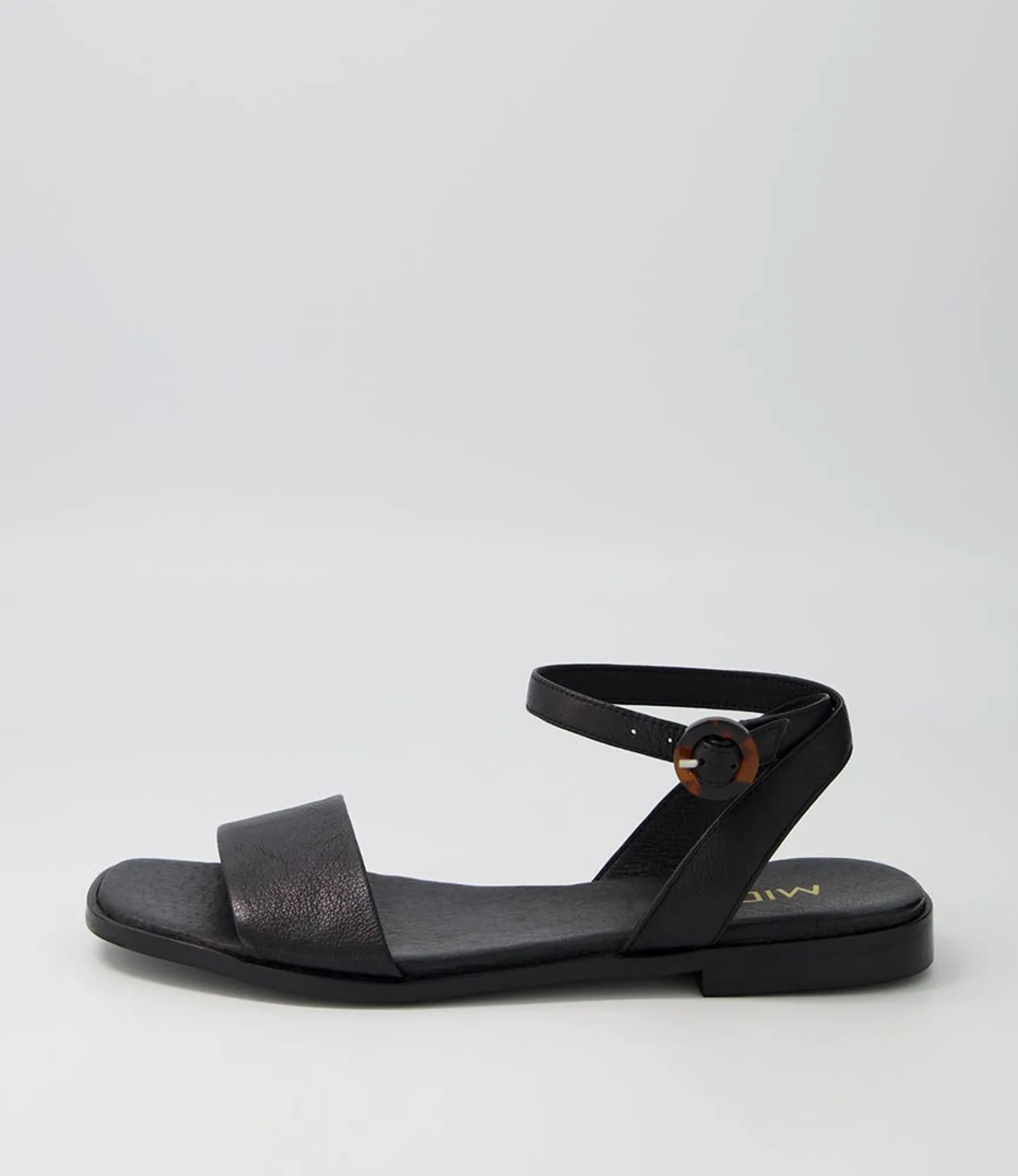 Store Midas Shoes Atila Black Leather Sandals