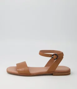 Hot Midas Shoes Atila Dark Tan Leather Sandals