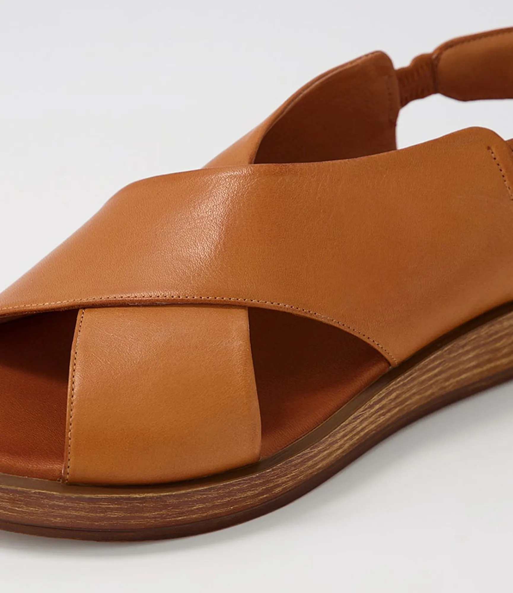 Outlet Midas Shoes Authora Tan Leather Sandals