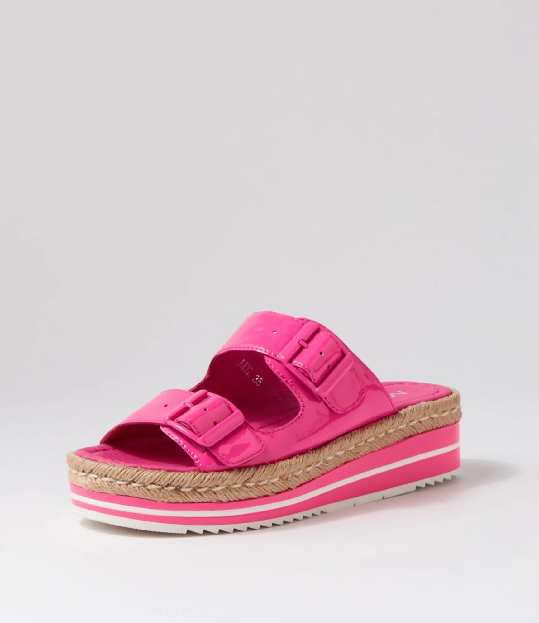 Flash Sale Midas Shoes Axil Hot Pink Patent Leather Slides