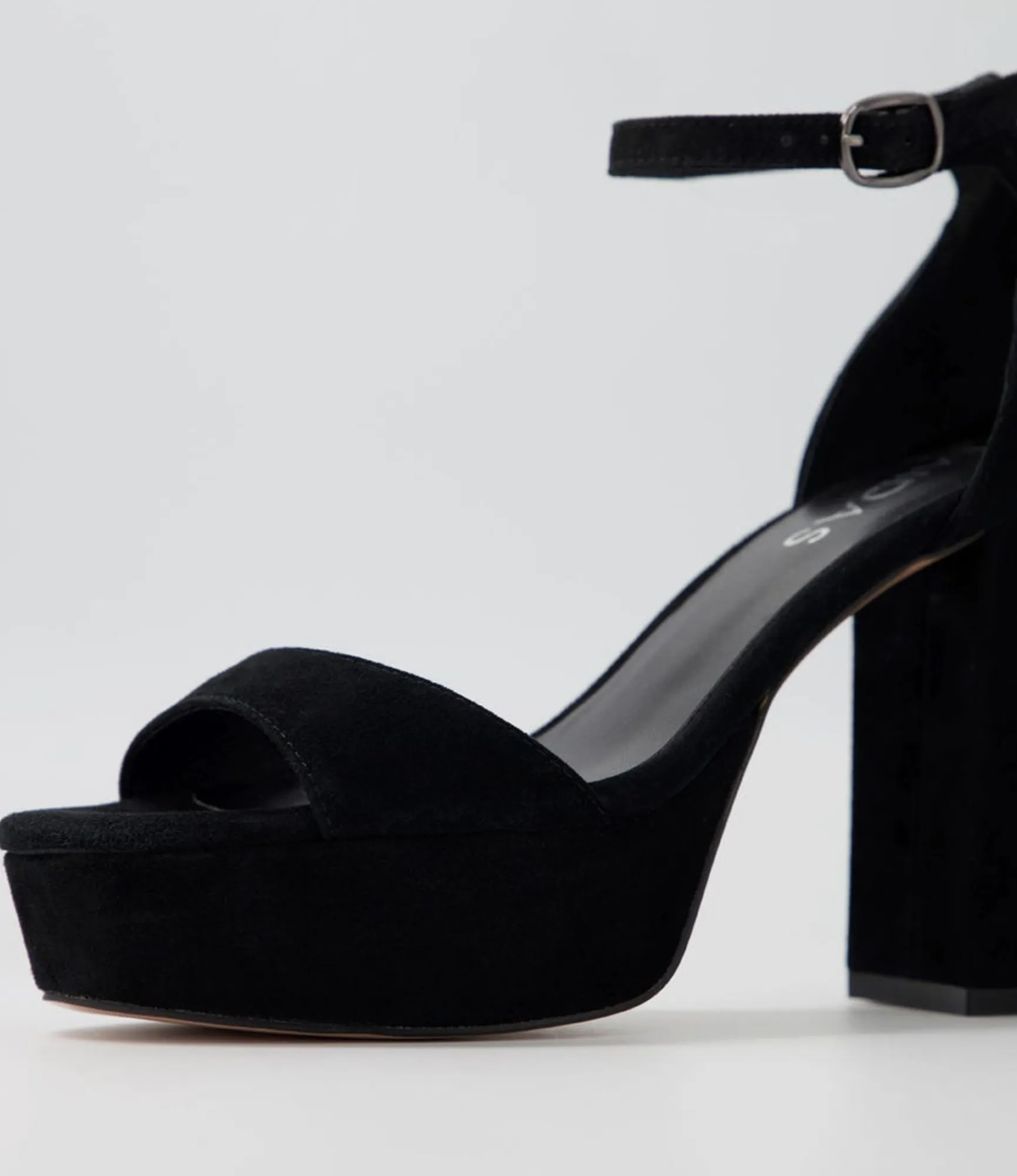 Online Midas Shoes Azure Black Suede Sandals