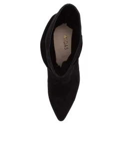 Store Midas Shoes Barney Black Suede Ankle Boots