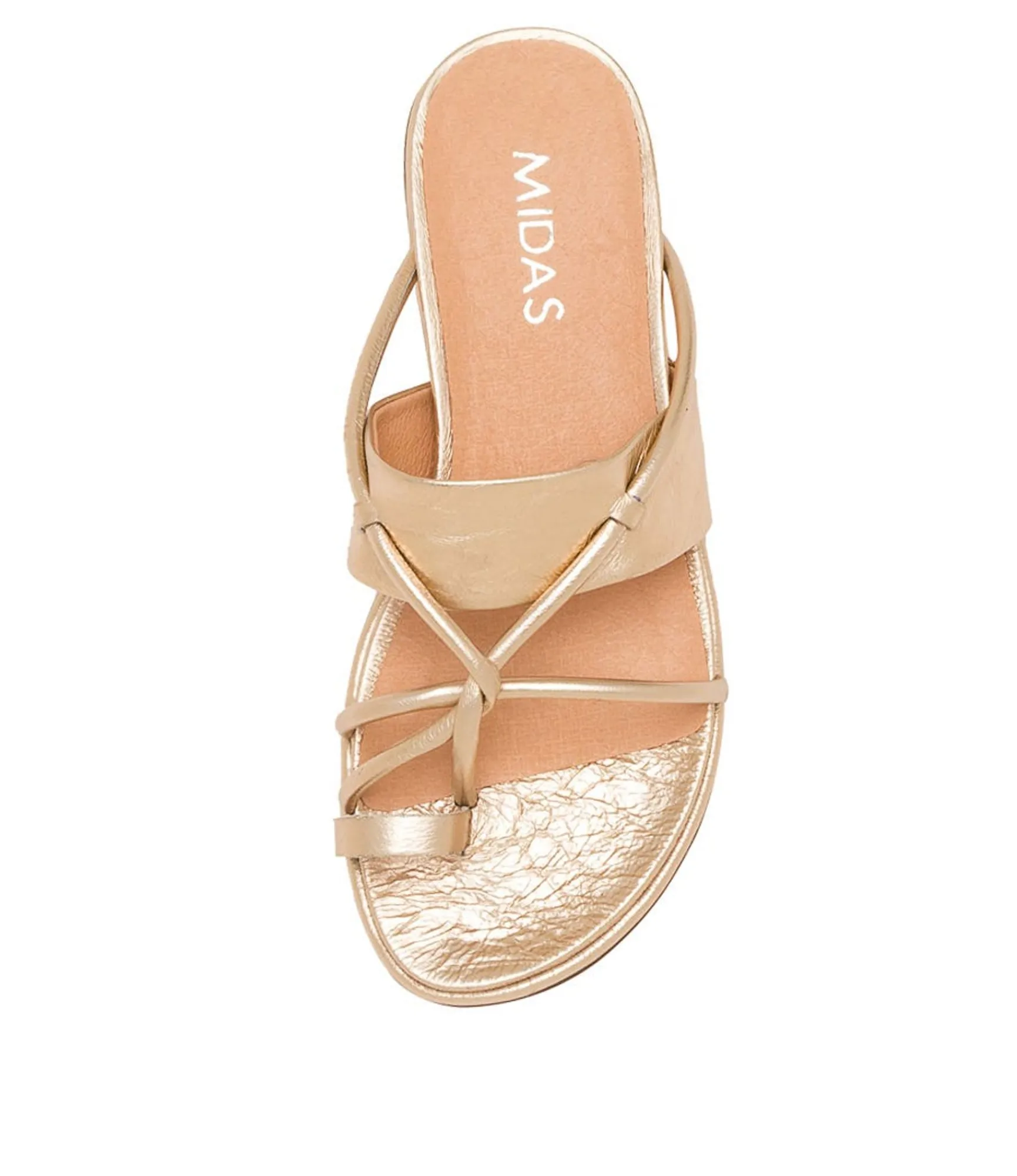 Clearance Midas Shoes Barri Champagne Leather
