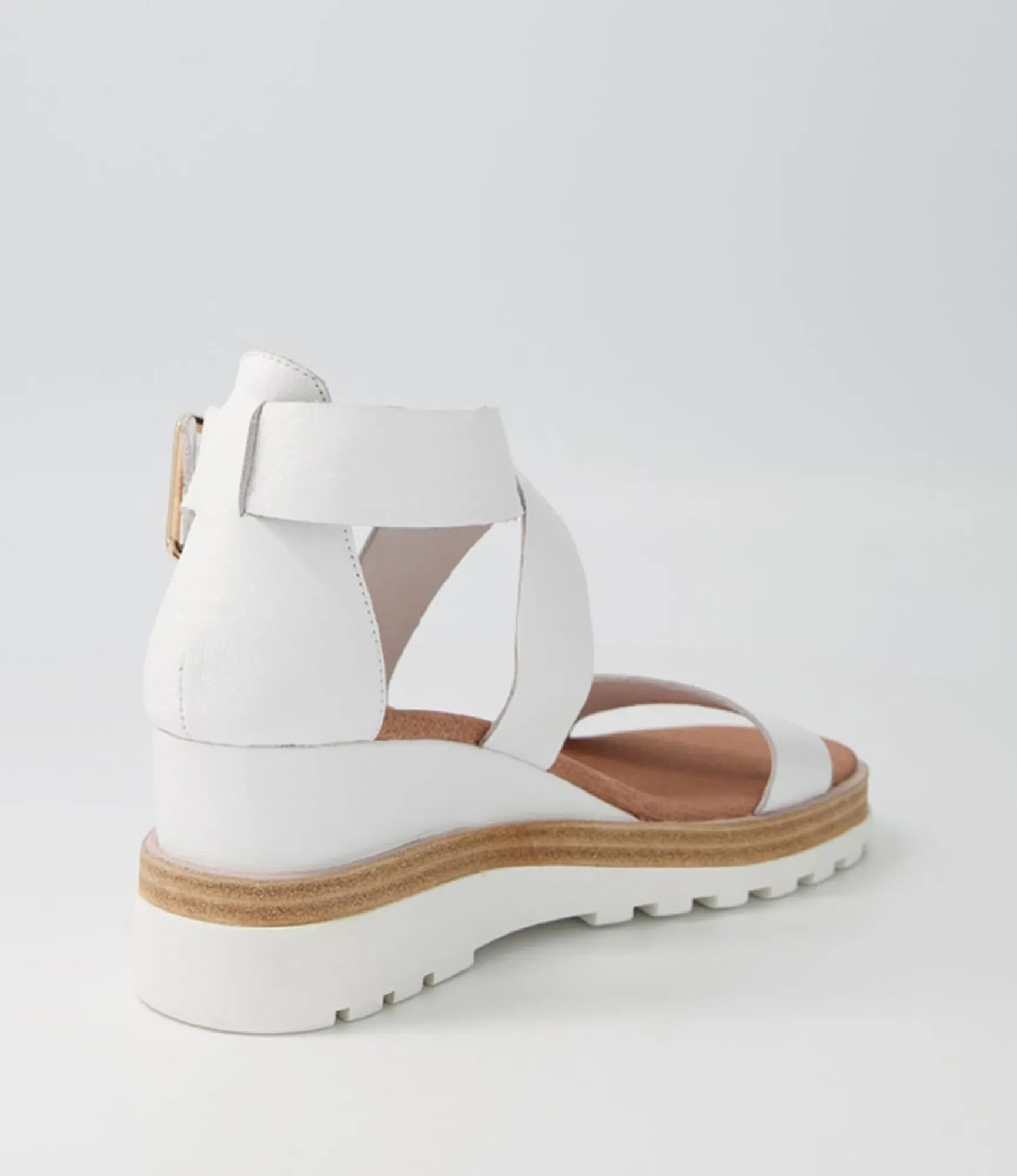 Sale Midas Shoes Beckett White Leather Sandals