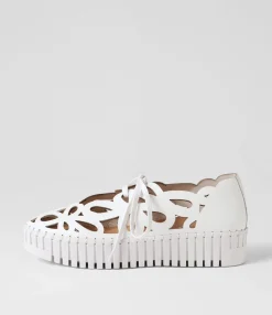 Outlet Midas Shoes Bellas White Leather Sneakers