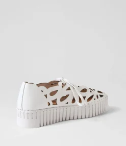 Outlet Midas Shoes Bellas White Leather Sneakers