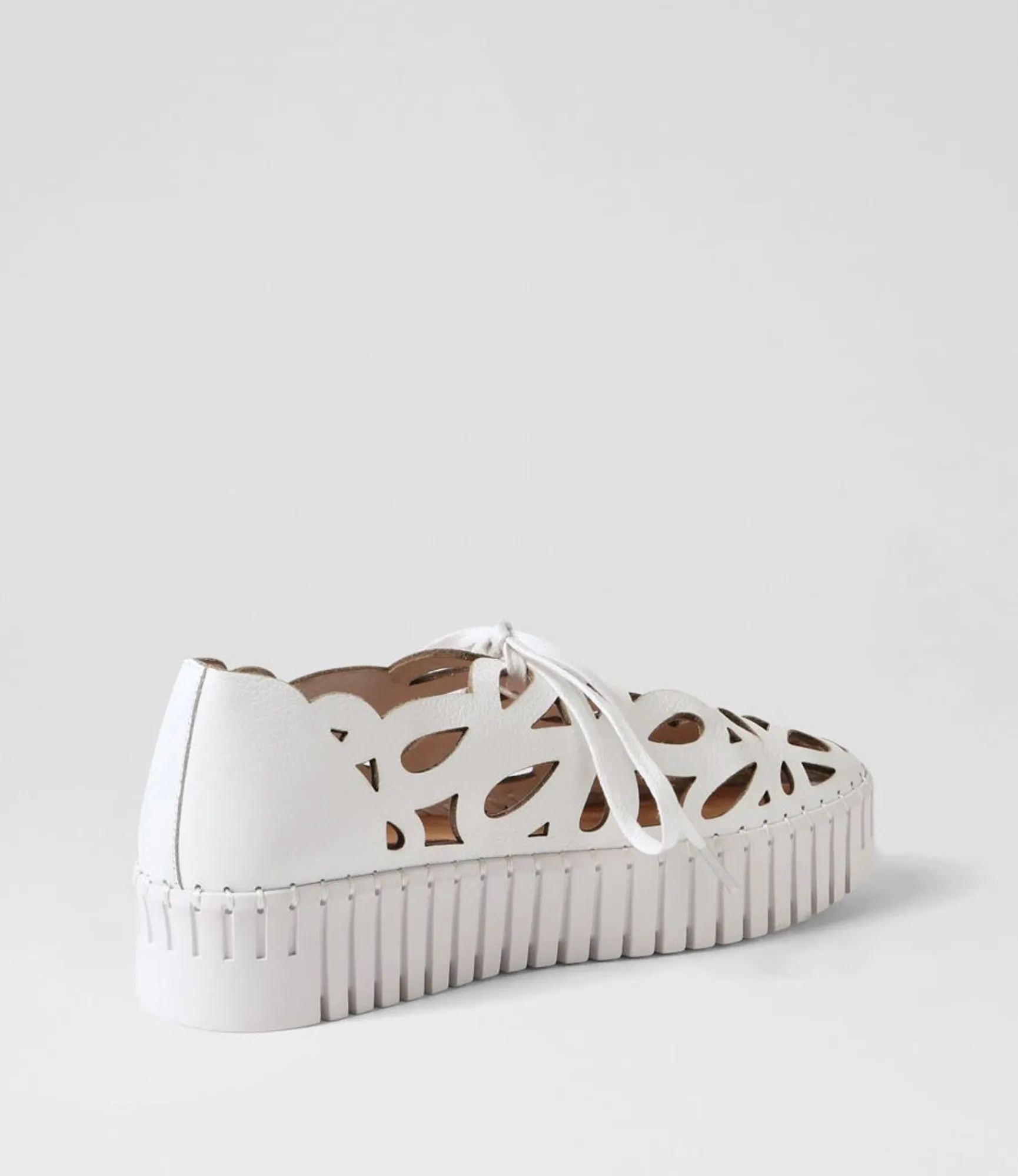 Outlet Midas Shoes Bellas White Leather Sneakers