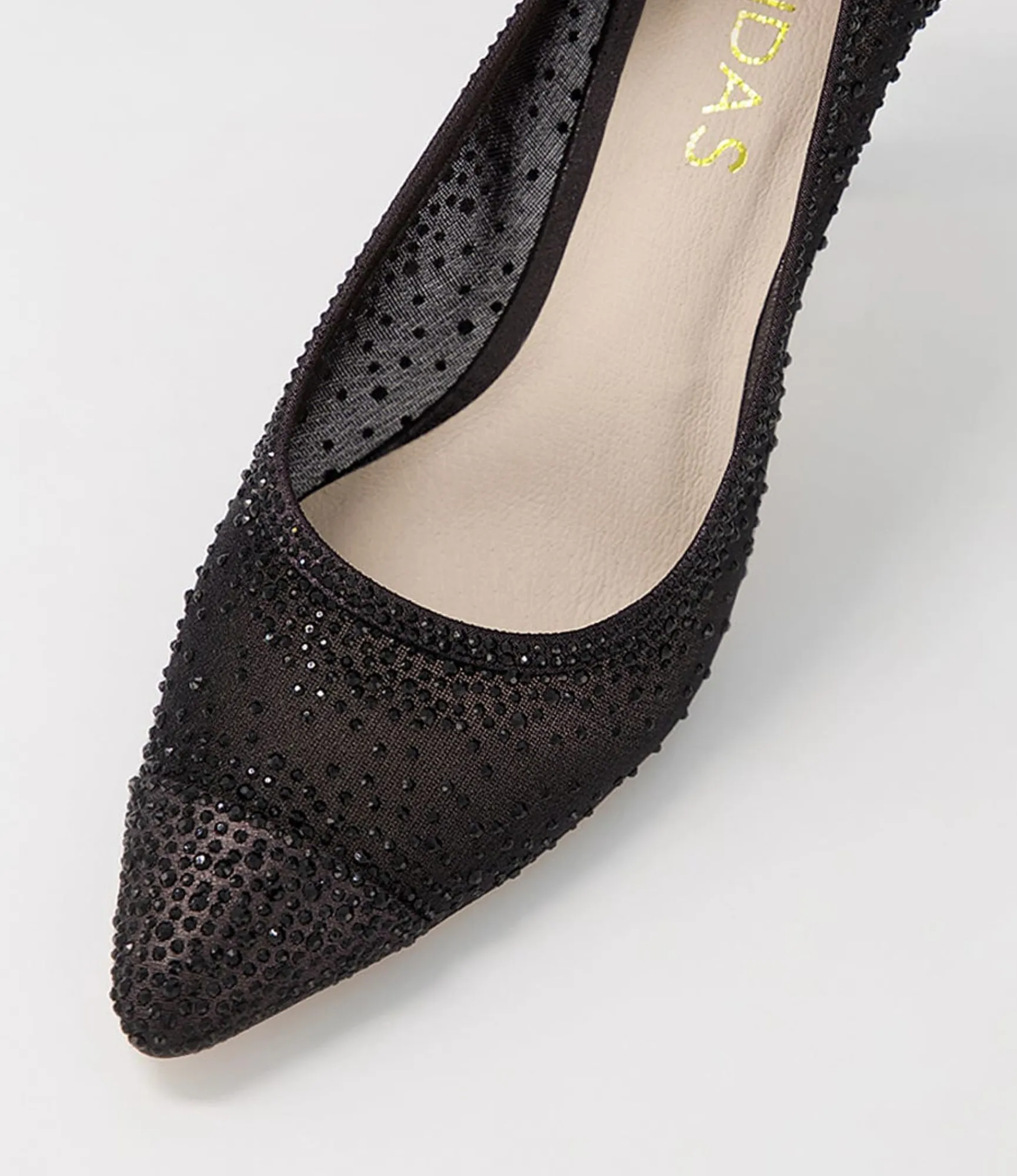 Outlet Midas Shoes Benita Black Shimmer Multi Heels