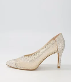 Shop Midas Shoes Benita Nude Shimmer Silver Multi Pump