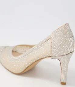Shop Midas Shoes Benita Nude Shimmer Silver Multi Pump