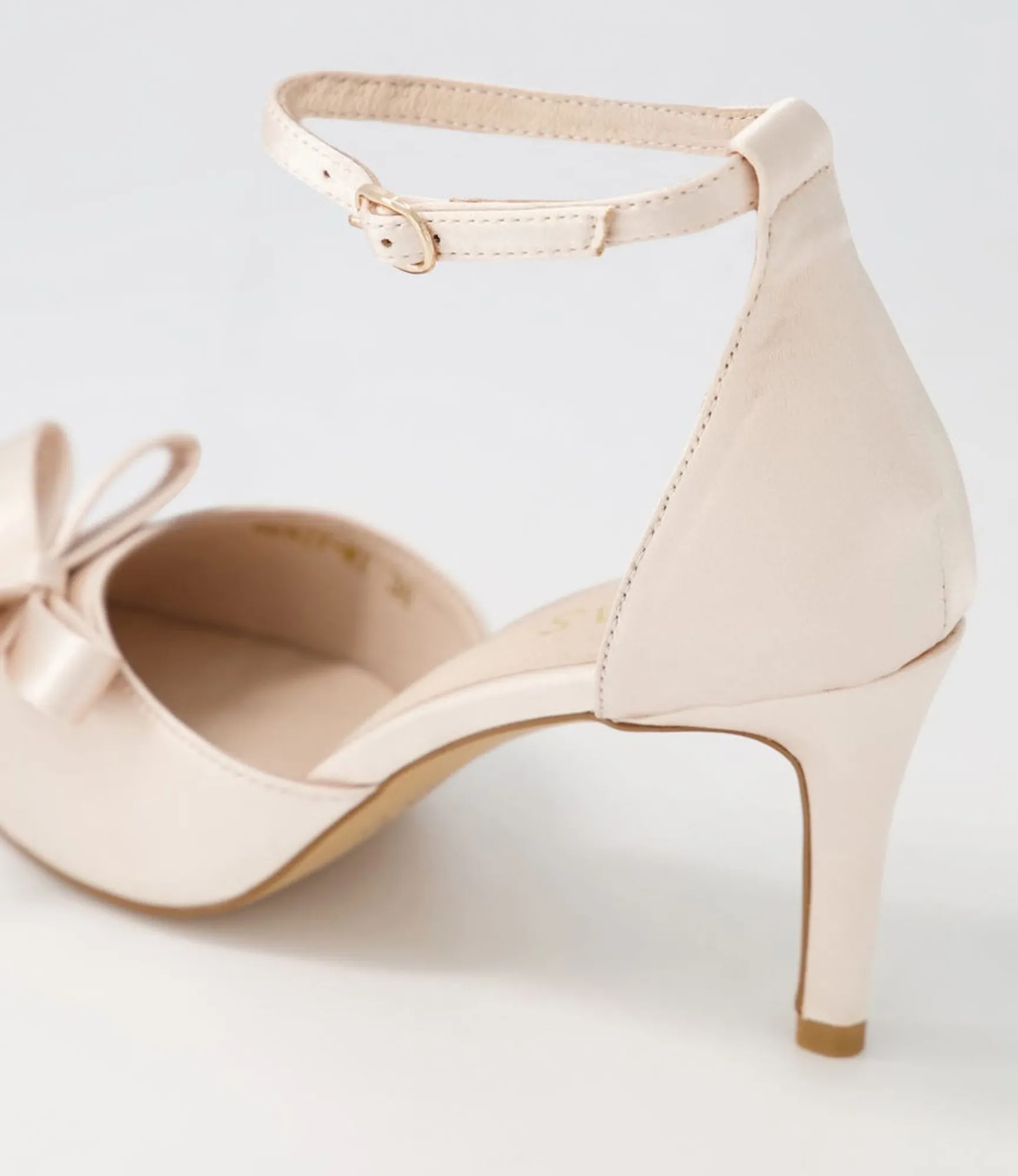 Store Midas Shoes Benzy Nude Satin Pump Heels