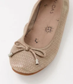 Cheap Midas Shoes Berlin Platino Cut Leather Ballet Flats