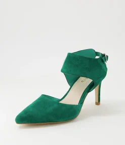 Online Midas Shoes Berlino Emerald Suede Heels