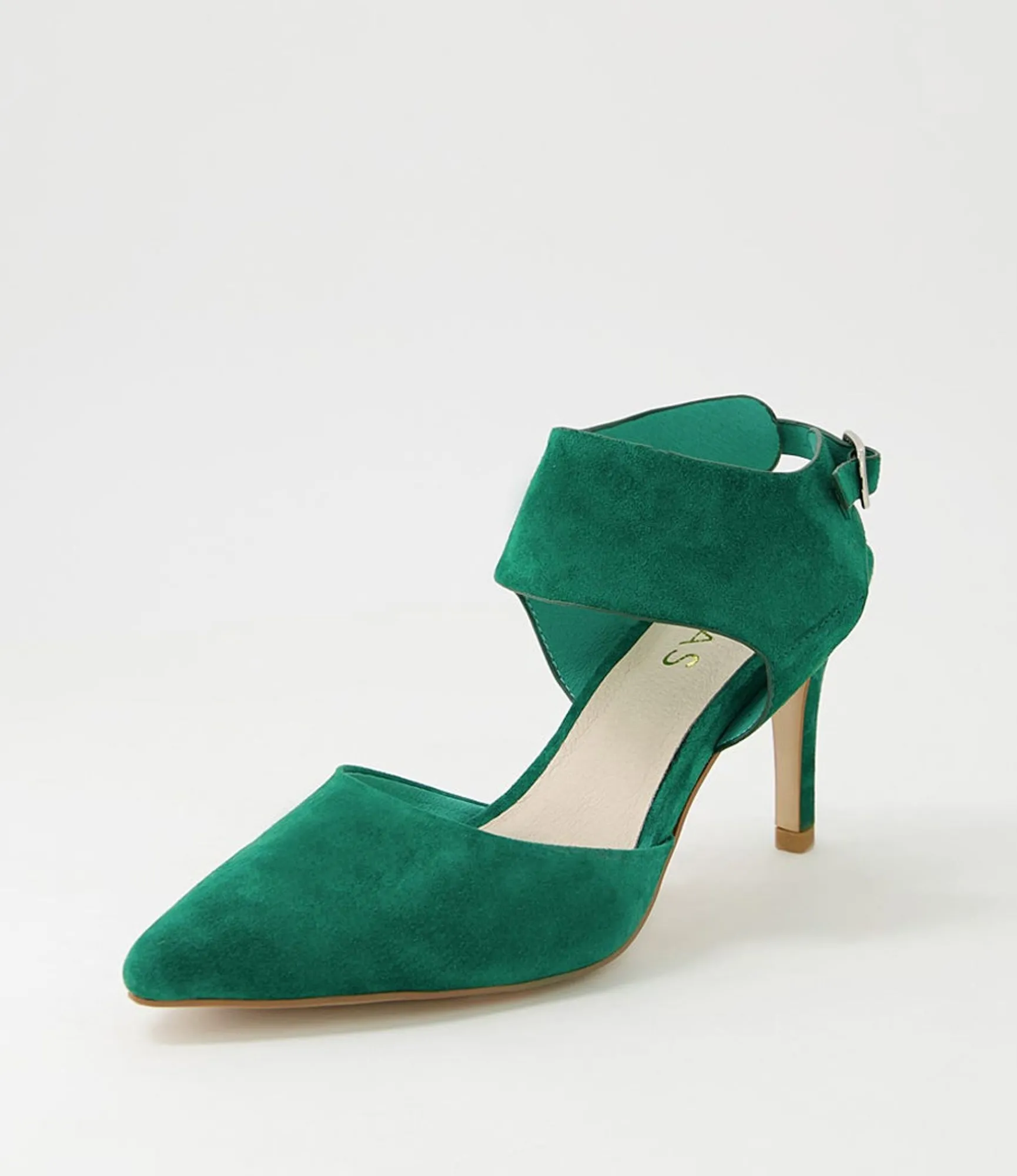 Online Midas Shoes Berlino Emerald Suede Heels